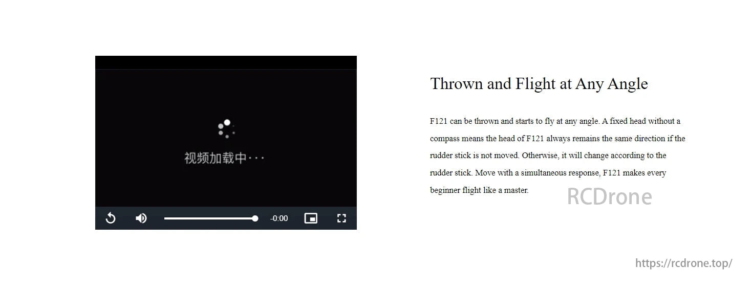 RadioLink Eneopterinae F121 FPV Training Drone, The F121 drone flies at any angle, maintains direction with fixed head, and offers expert-like control for beginners.