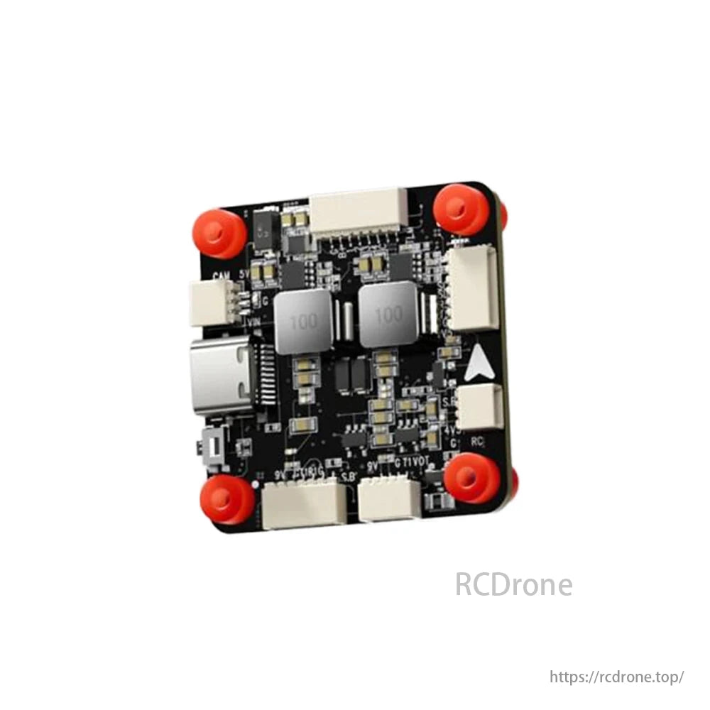 RadioLink F405 Flight Controller, The RadioLink F405 flight controller features a 32-bit STM32F405 processor, 6-channel output, built-in OSD, and is compatible with ArduPilot, Betaflight, and INAV firmware.