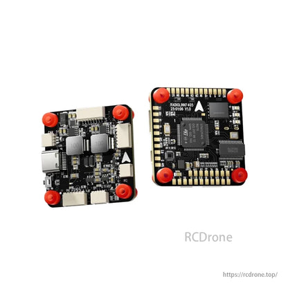 RadioLink F405 Flight Controller, The RadioLink F405 flight controller features a 32-bit STM32F405 processor, 6-channel output, and built-in on-screen display (OSD).