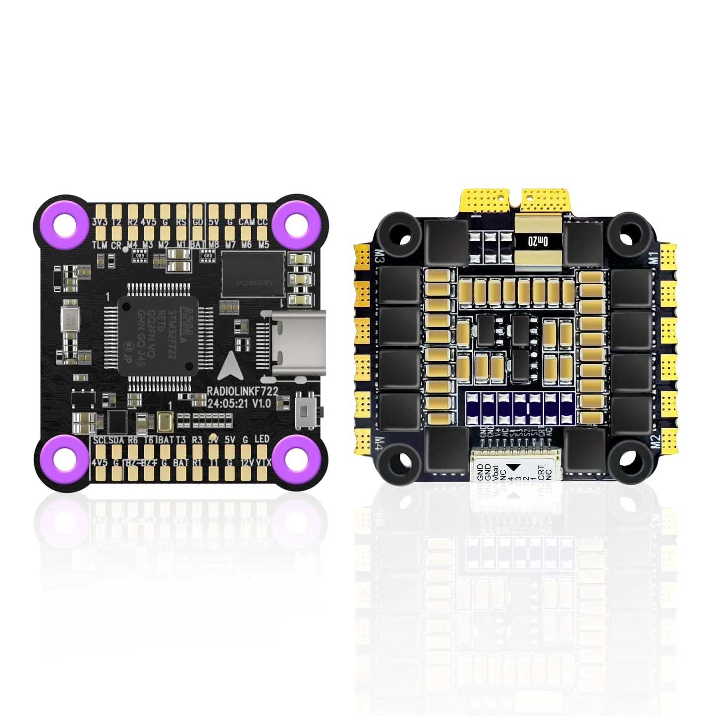 Radiolink F722 Flight Controller – 32-bit STM32F722RET6, 128MB Blackbox, 5 UART, HD/Analog VTX Support