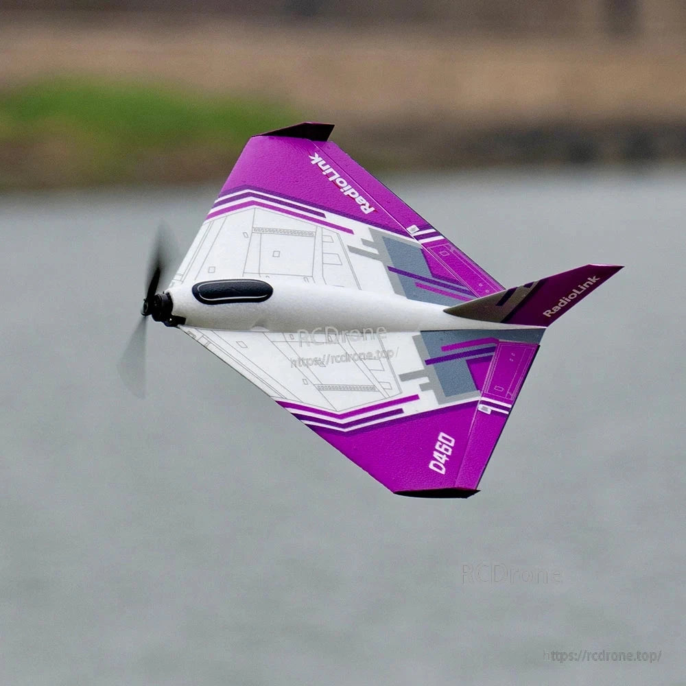 RadioLink Turbot D460 RTF RC Airplane, RadioLink Turbot D460 is a 7-channel MODE2 foam delta wing RC airplane with a 4km range, ideal for advanced aerial performance and durability.