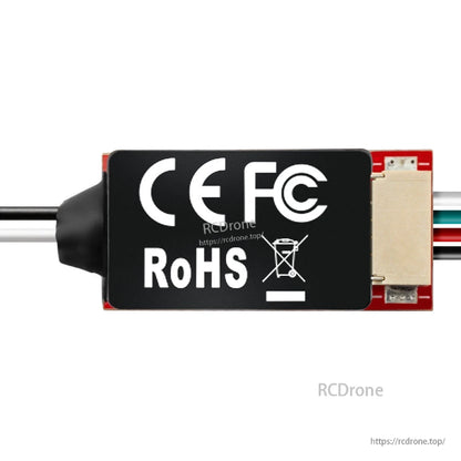 Back side of ERS-RC01 module showing CE, FCC, and RoHS compliance icons