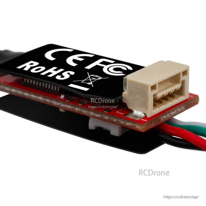 ERS-RC01 module connector close-up showing multi-pin plug on red PCB