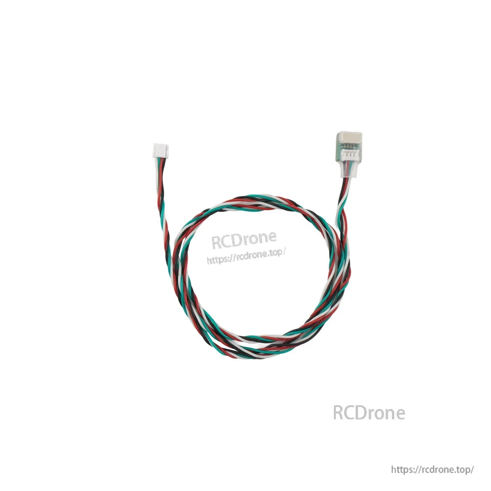 Coiled ERS sensor extension lead with twisted red/black/green/white wires and two connectors