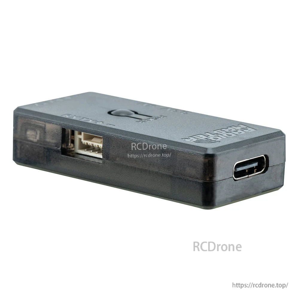 Angled rear/side view with USB-C end and side connector opening visible