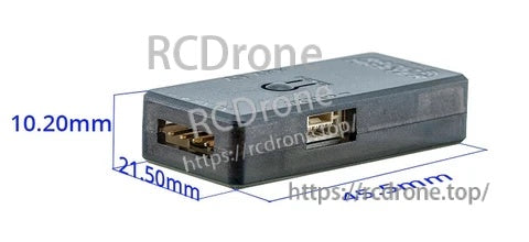 RadioMaster USB UART Flasher V2 dimensions diagram showing compact size 46.30×21.50×10.20 mm