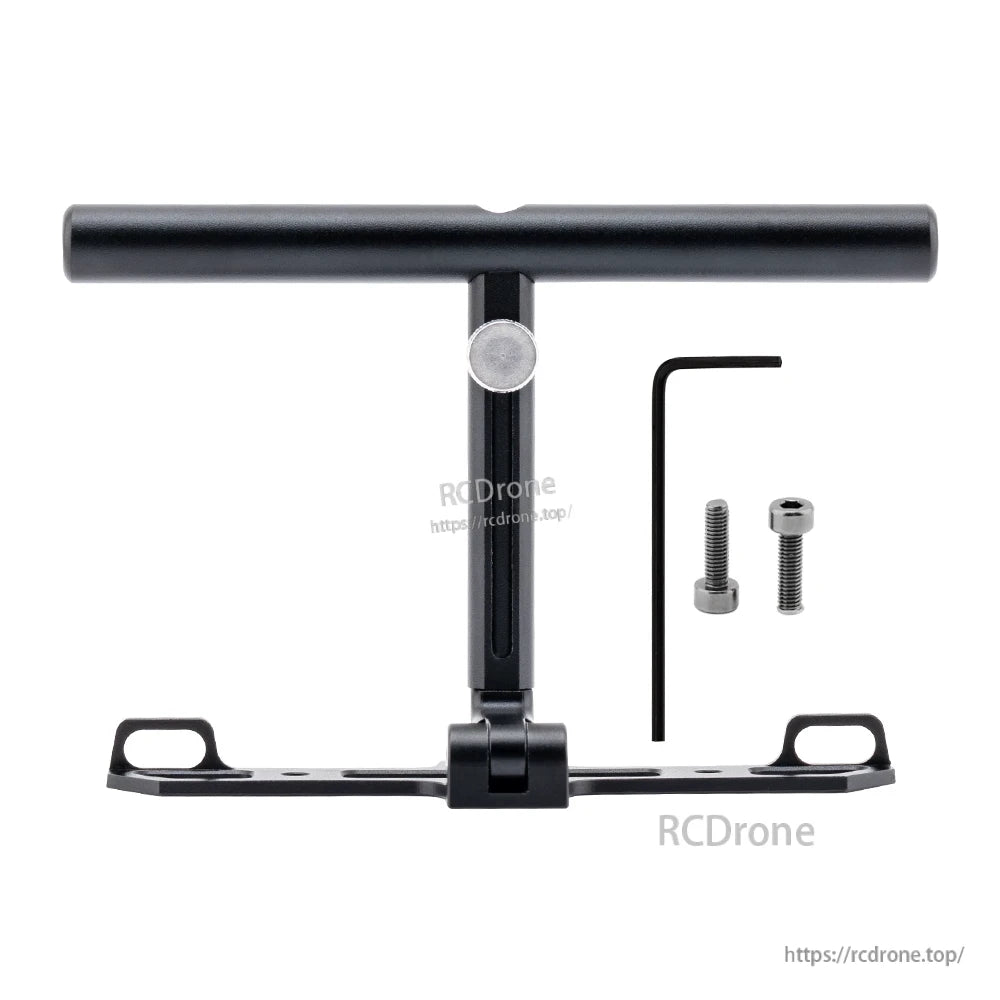 Stand kit contents showing aluminum multi-stand with Allen key and two mounting bolts