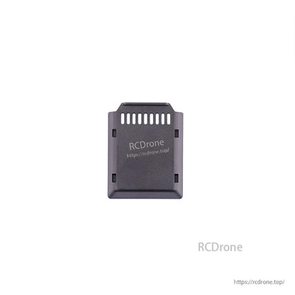RadioMaster GX12 Module Cover front view with vent slots and RCDrone logo print