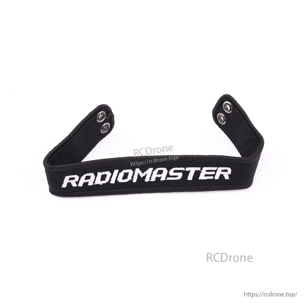 RadioMaster GX12 cloth carry handle replacement strap, black with embroidered logo and metal grommets