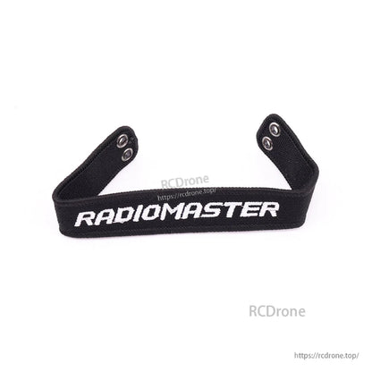 RadioMaster GX12 cloth carry handle replacement strap, black with embroidered logo and metal grommets