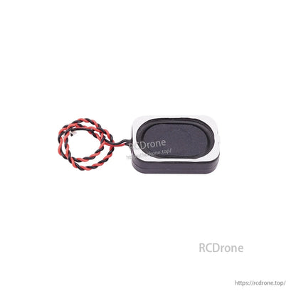 RadioMaster GX12 radio speaker replacement module with oval driver and red/black twisted wire leads