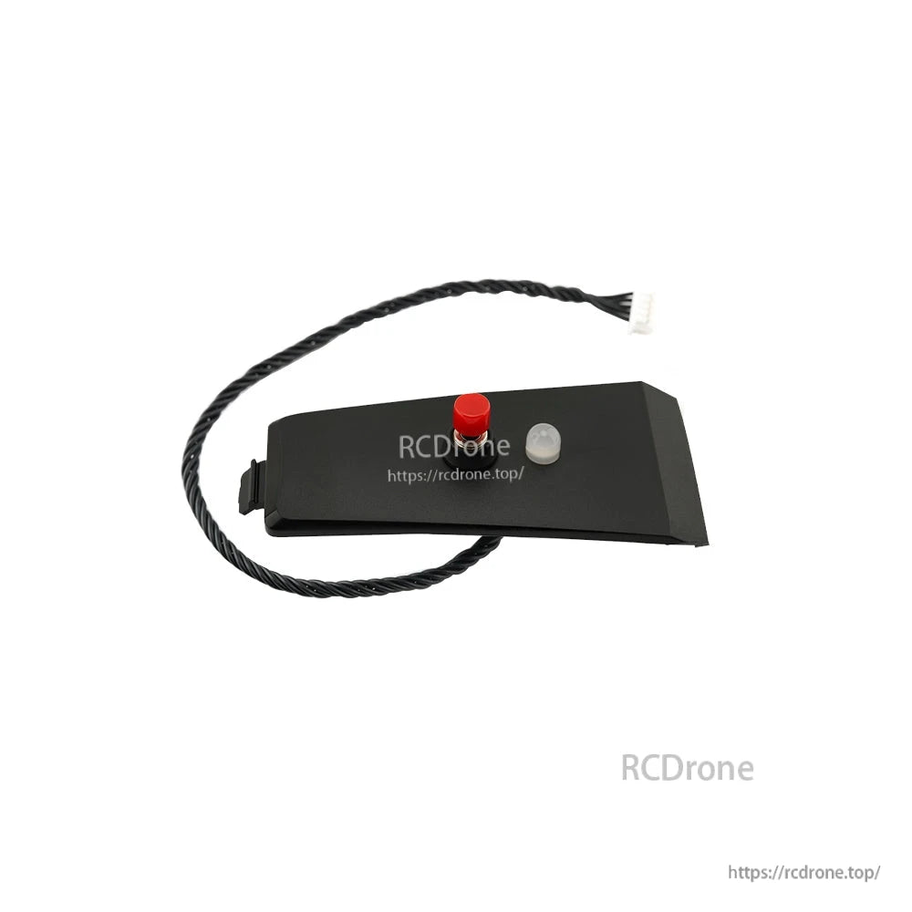 RadioMaster MT12 gyro control module with braided cable and white plug connector, top view