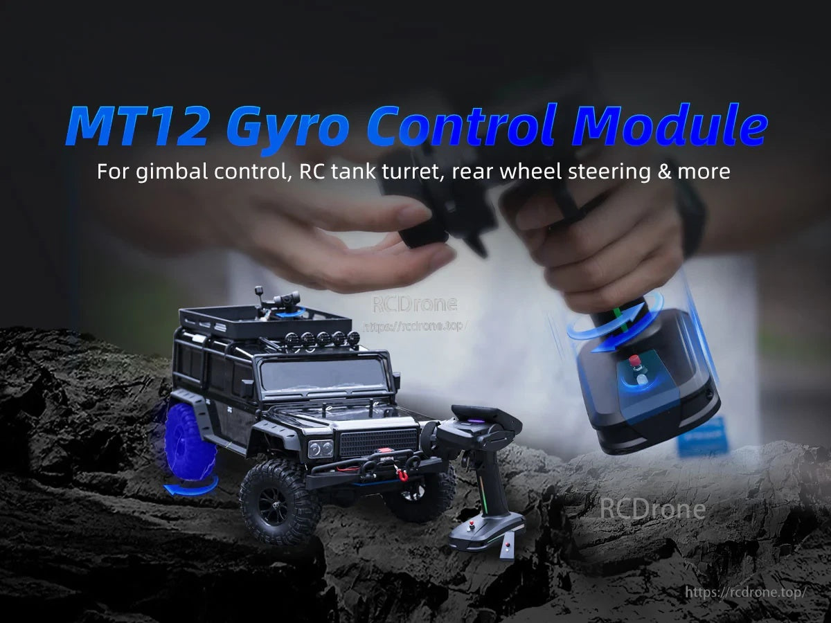RadioMaster MT12 gyro control module for 2-axis hand-gesture input on EdgeTX mixing (MT12 expansion slot)