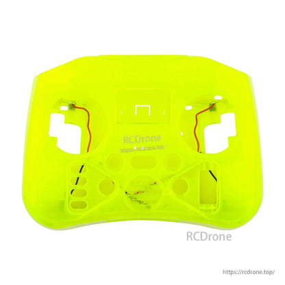 Translucent neon yellow replacement front housing shell, fits RadioMaster Pocket control layout cutouts
