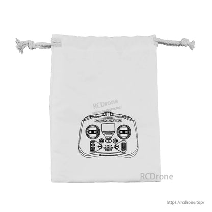 RadioMaster Pocket Storage Bag drawstring pouch, white with controller outline print