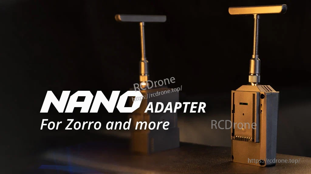 RadioMaster Ranger Nano ELRS module rear view highlighting nano bay connector/adapter for Zorro and other compatible radios