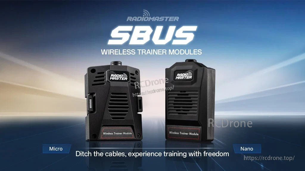 RadioMaster SBUS wireless trainer modules in Micro and Nano sizes for EdgeTX radios (cable-free trainer link)