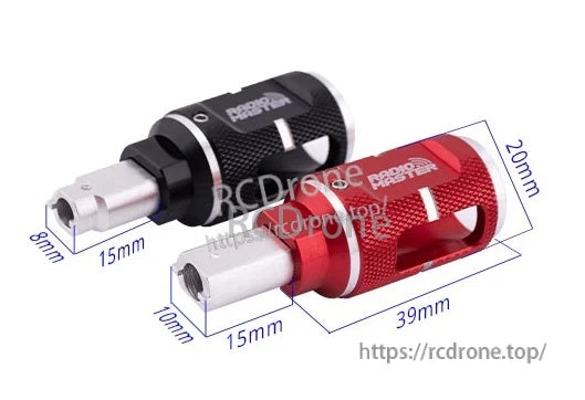 Switch nut tool size diagram showing 39mm handle length, 20mm diameter, and tool head section lengths