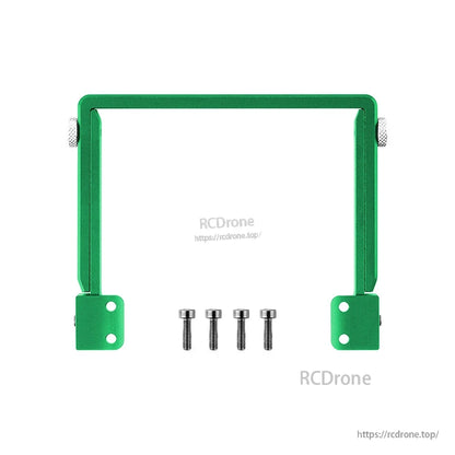 Green adjustable CNC folding stand bracket and four mounting screws for TX15 transmitter
