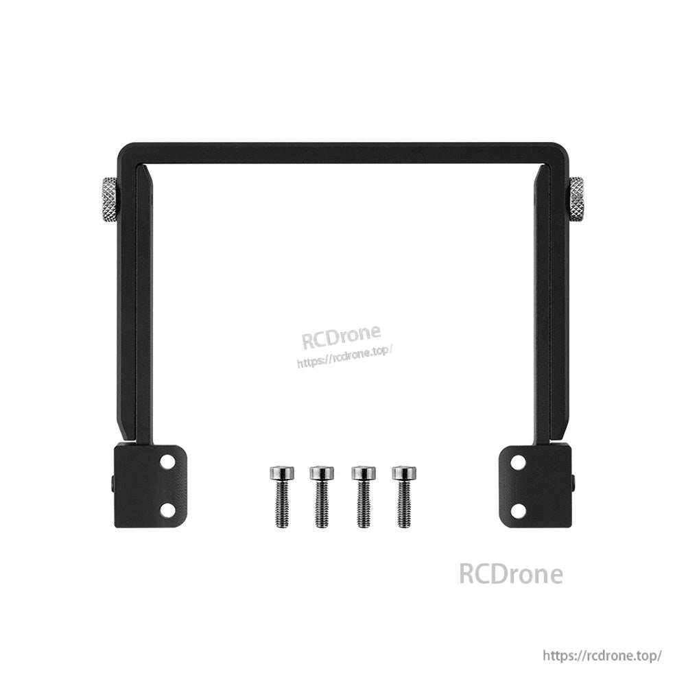 Black adjustable CNC folding stand bracket with four mounting screws for TX15 transmitter