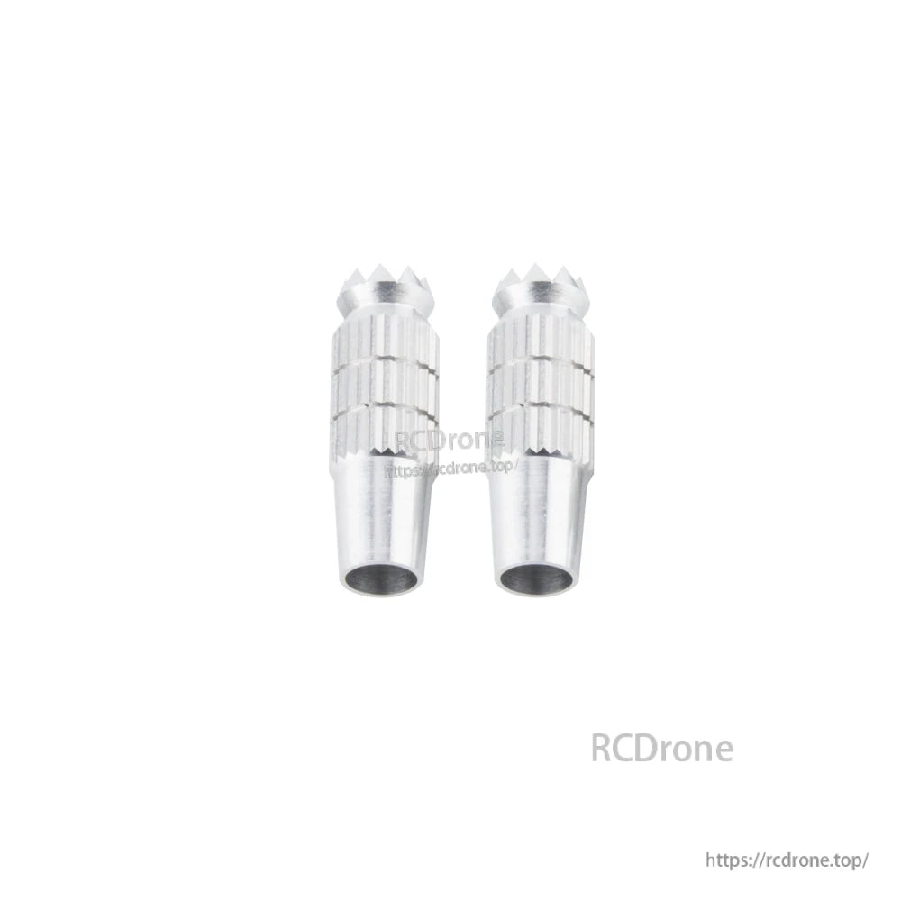 RadioMaster TX16S / TX16S MKII gimbal stick ends replacement set, two silver knurled aluminum tips