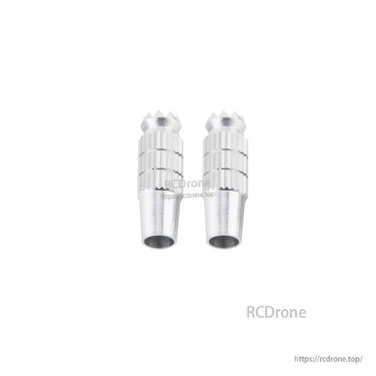 RadioMaster TX16S / TX16S MKII gimbal stick ends replacement set, two silver knurled aluminum tips