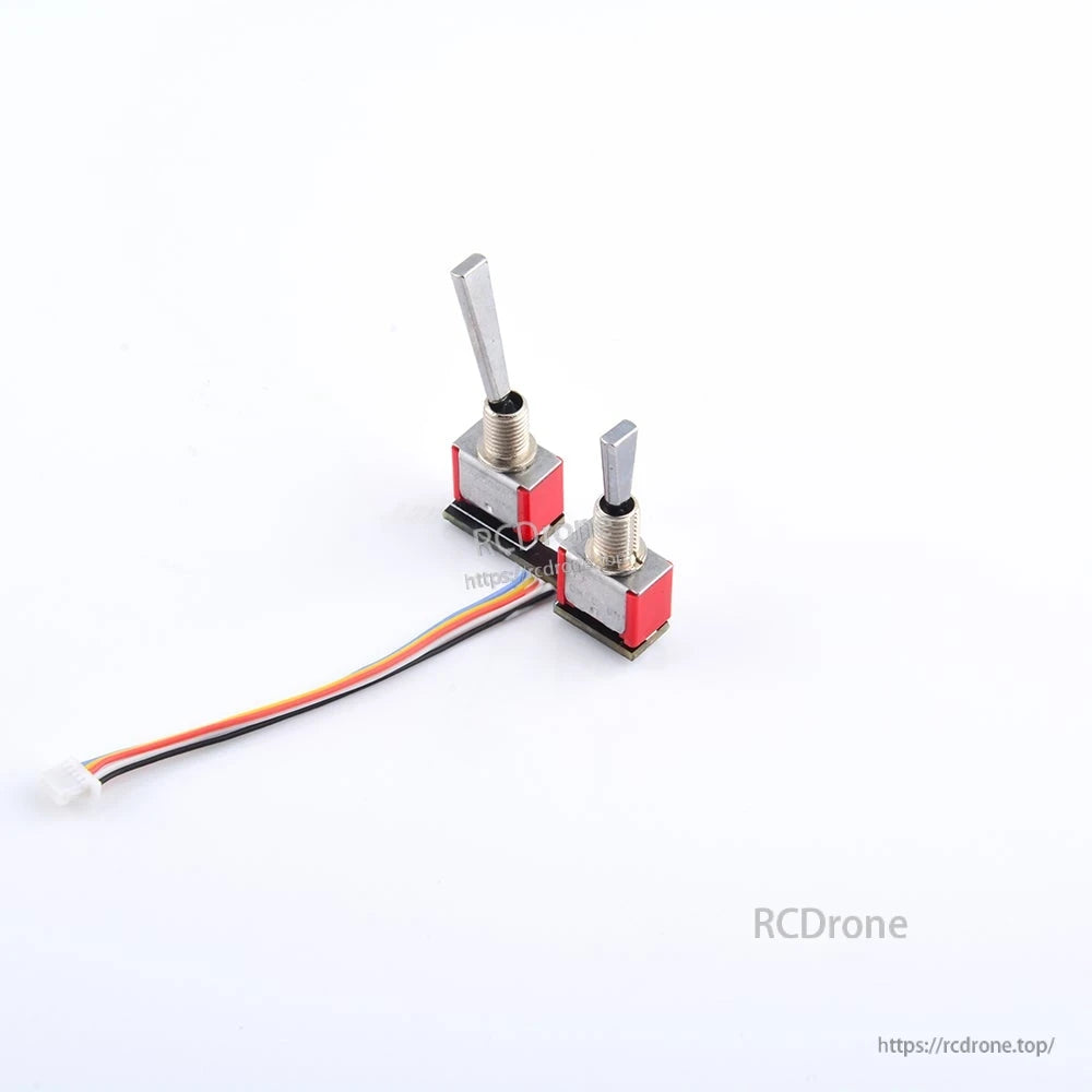 RadioMaster TX16S MKII & TX16S replacement switch assembly close-up with long and short toggle