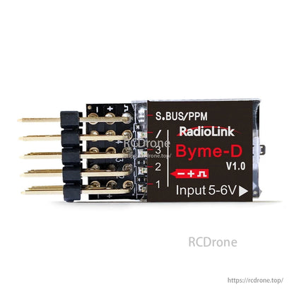 RadioLink Byme-D Mini Flight Controller, RadioLink Byme-D Mini flight controller for delta wing aircraft supports SBUS/PPM, has 3 modes, weighs 4.5g, and includes a 3-axis gyro.