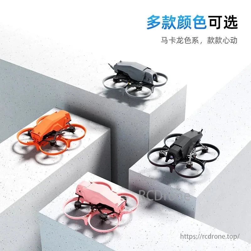 Radiolink F108 165g Optical Flow FPV, The Radiolink F108 drone features 165g weight, optical flow, FPV, and comes in gray, orange, black, and pink for customization.