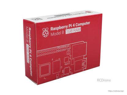 Raspberry Pi 4 Computer Model B 1GB SBC, quad-core 1.5GHz, dual micro-HDMI 4K, Gigabit Ethernet, USB 3.0, WiFi, BT 5.0