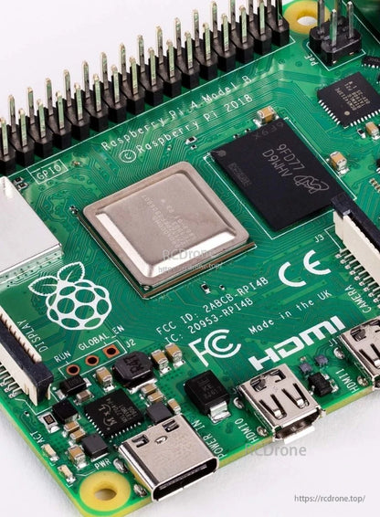 Raspberry Pi 4 Computer Model B 1GB SBC, quad-core 1.5GHz, dual micro-HDMI 4K, Gigabit Ethernet, USB 3.0, WiFi, BT 5.0