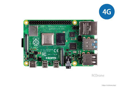 Raspberry Pi 4 Computer Model B 4GB Development Computer, Quad‑Core 1.5GHz, Dual 4K micro‑HDMI, WiFi 2.4/5GHz, BT 5.0