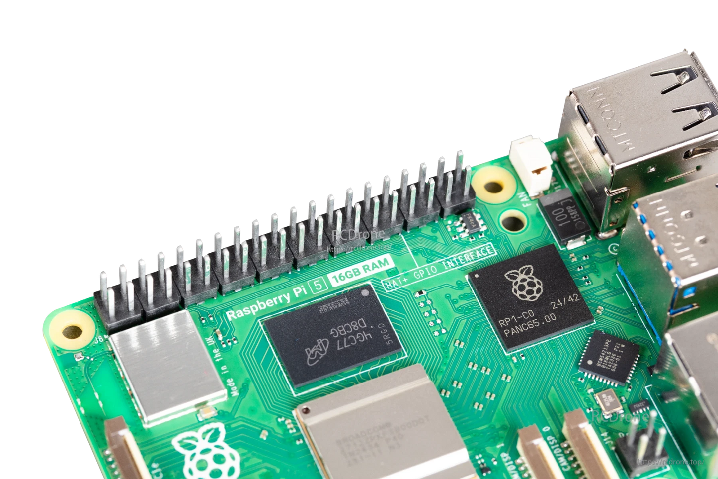Raspberry Pi 5 16GB Development Computer, 2.4GHz Cortex‑A76, VideoCore VII, Dual 4Kp60 HDMI, PCIe, Wi‑Fi, BT 5.0