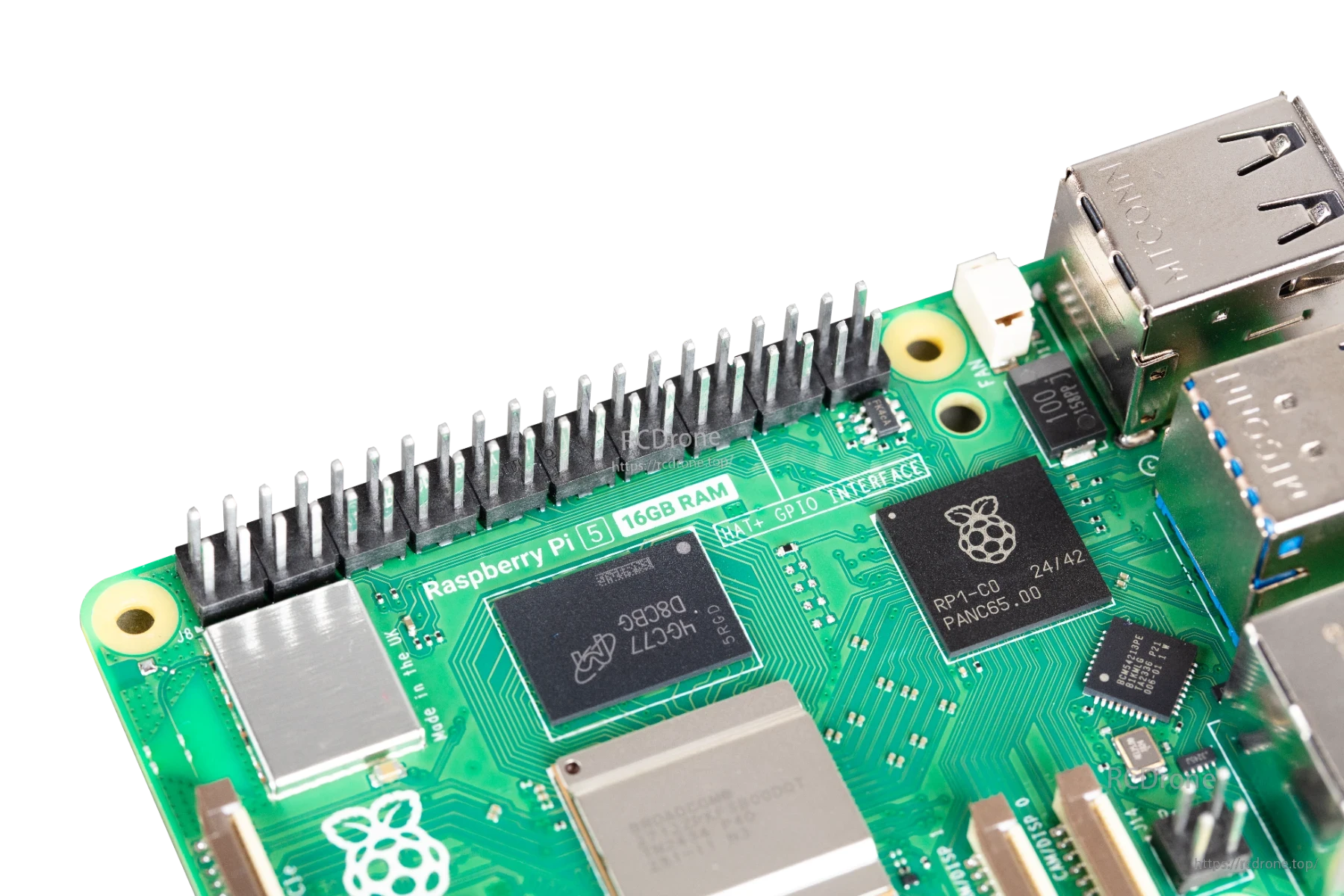 Raspberry Pi 5 16GB Development Computer, 2.4GHz Cortex‑A76, VideoCore VII, Dual 4Kp60 HDMI, PCIe, Wi‑Fi, BT 5.0