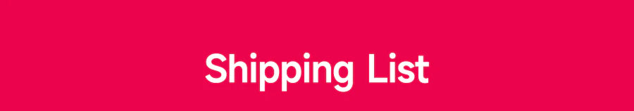 Red header banner with white text reading "Shipping List"