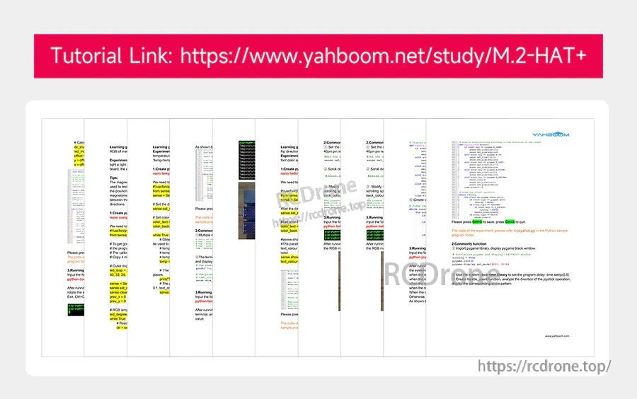 Tutorial link screenshot for M.2 HAT+ documentation web page