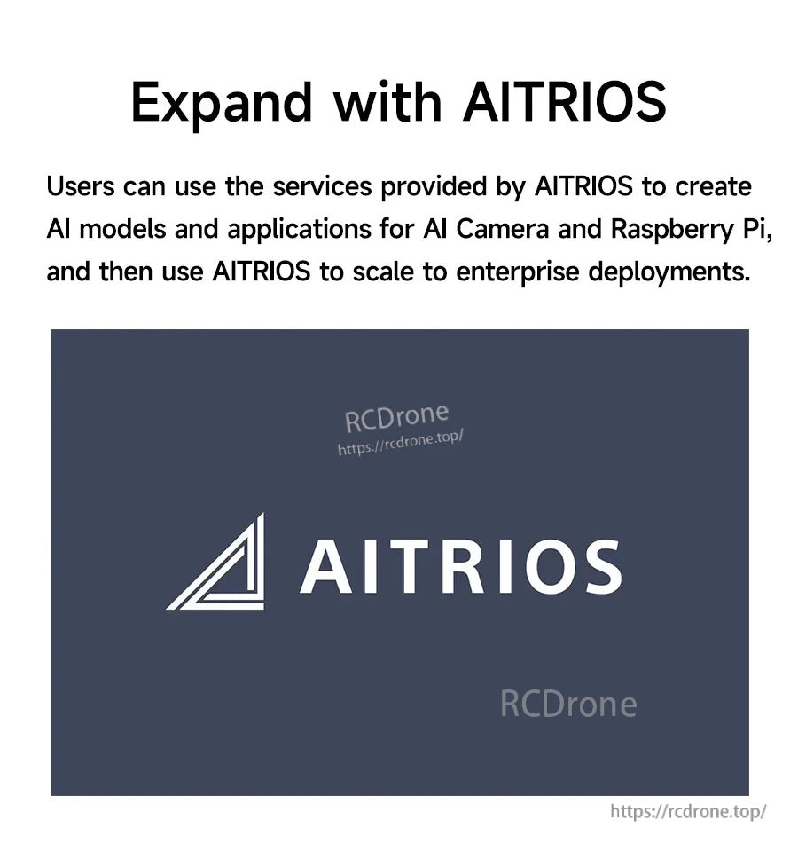 AITRIOS platform graphic for scaling AI camera applications from prototypes to enterprise deployments