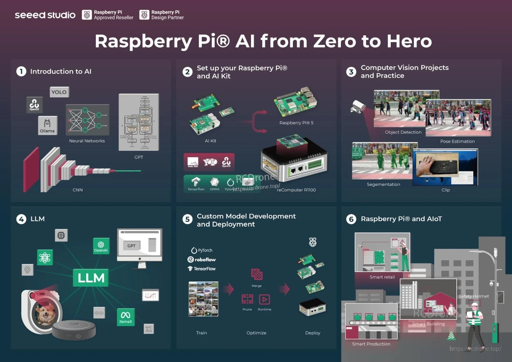 Raspberry Pi AI HAT Camera, Learn AI on Raspberry Pi: setup, computer vision, LLMs, custom models, and AIoT applications—from beginner to advanced.