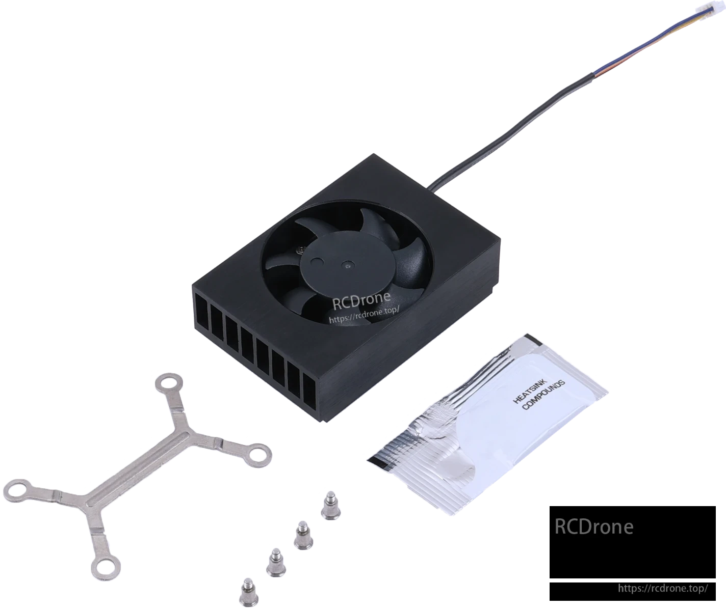 Raspberry Pi CM5 kit with IO board, case, antenna, and heat sink compound.