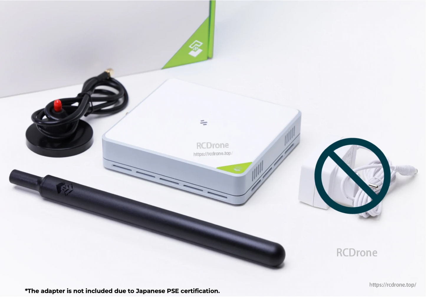 Raspberry Pi Compute Module 5 Dev Kit includes IO board, case, and antenna; USB-C PD adapter excluded due to certification requirements.