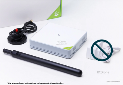 Raspberry Pi Compute Module 5 Dev Kit includes IO board, case, and antenna; USB-C PD adapter excluded due to certification requirements.