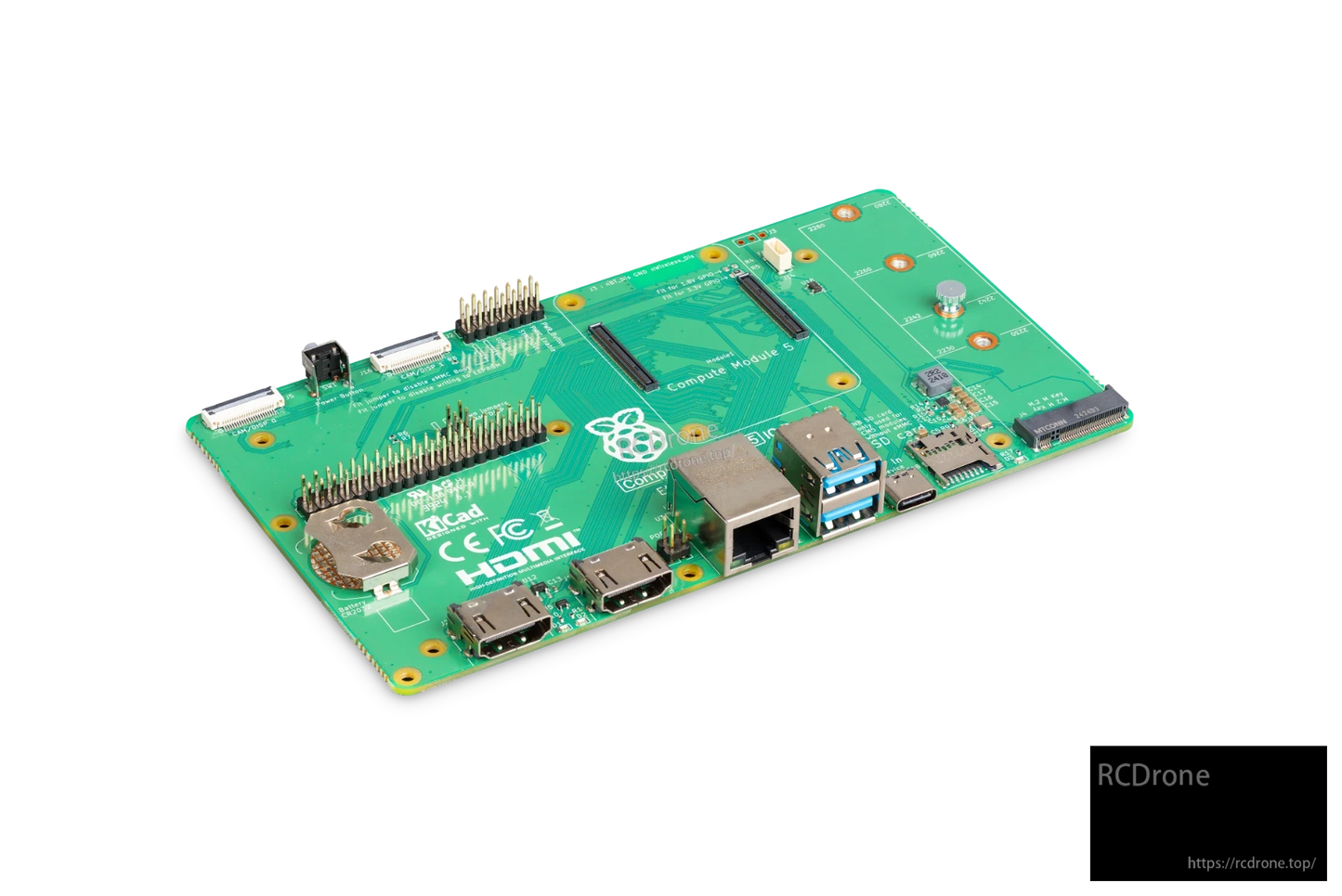 Raspberry Pi Compute Module 5 Development Kit (EU) – CM5 Wireless 4GB/32GB, IO Board, Case, Antenna, 27W USB‑C PD