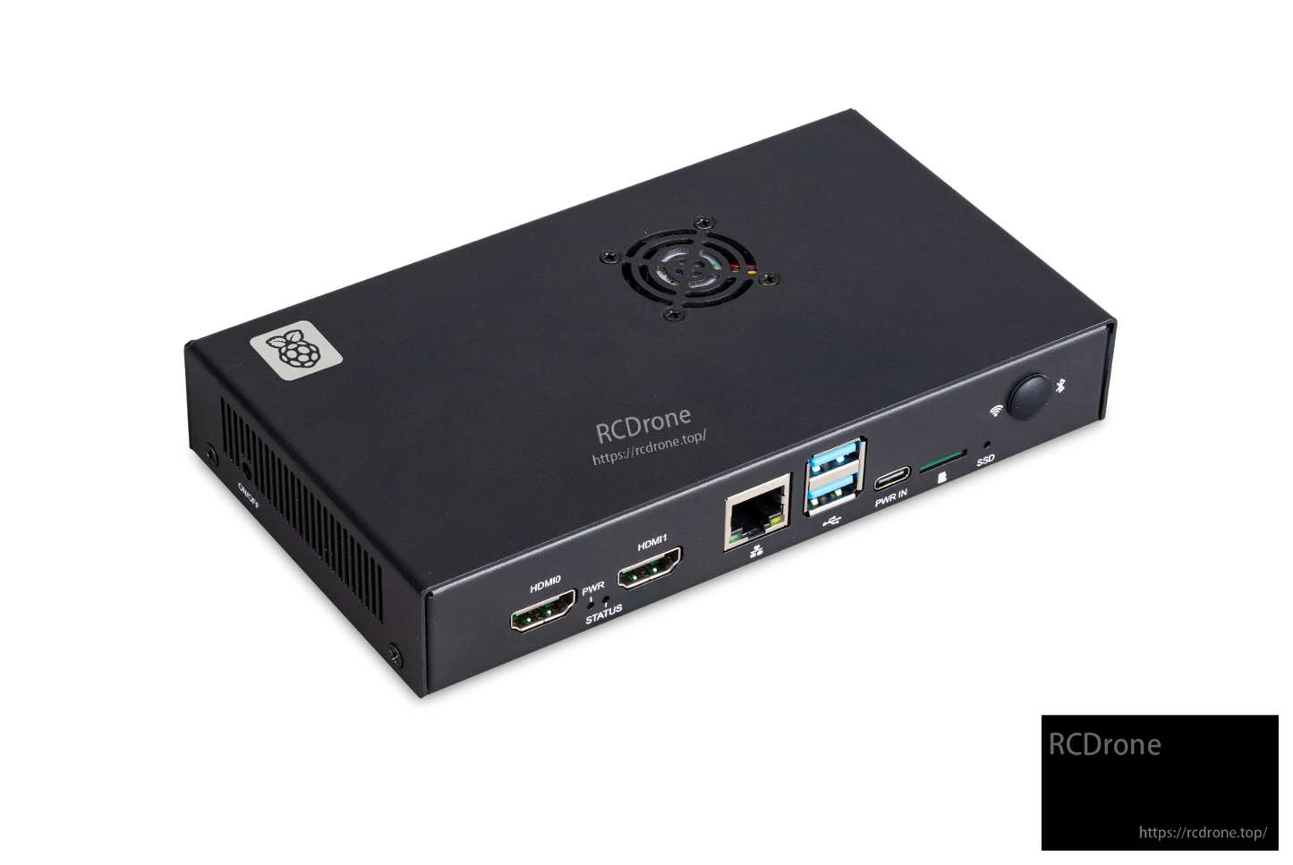 Raspberry Pi Compute Module 5: 4GB RAM, 32GB eMMC, IO board, case, cooler, and 27W USB-C power supply included.