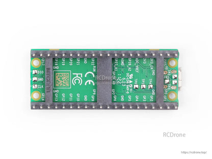 Raspberry Pi Pico H microcontroller board, RP2040, 26 GPIO, 2MB Flash, pre‑soldered headers, USB Type‑C