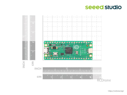 Raspberry Pi Pico H microcontroller board, RP2040, 26 GPIO, 2MB Flash, pre‑soldered headers, USB Type‑C
