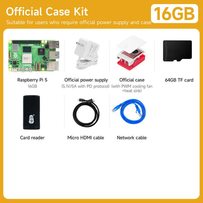 Raspberry Pi 5 AI Large Model Board and Starter Kit(1G/2G/4G/8G/16G)