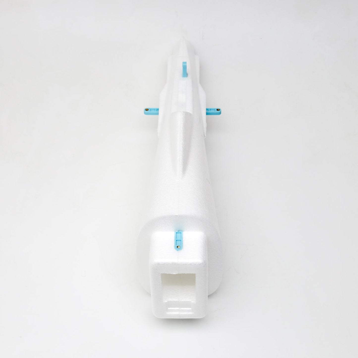 ATOMRC Beluga spare parts rear fuselage section, foam body with blue wing tube connectors, top view