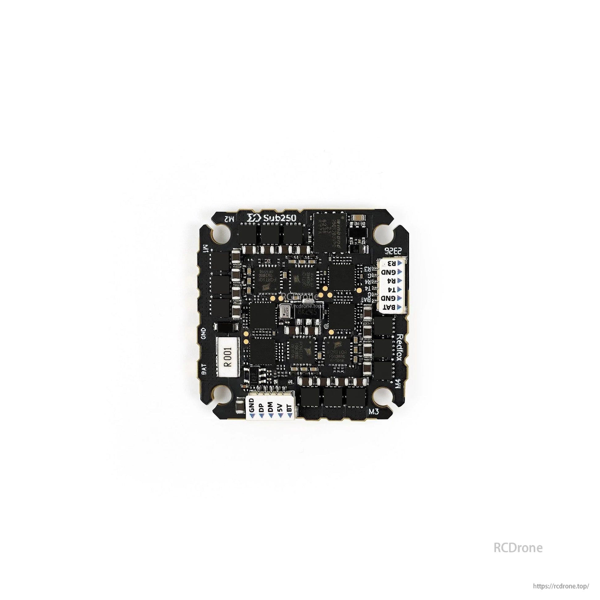 Underside view showing solder pads, traces, and connector area near board edge