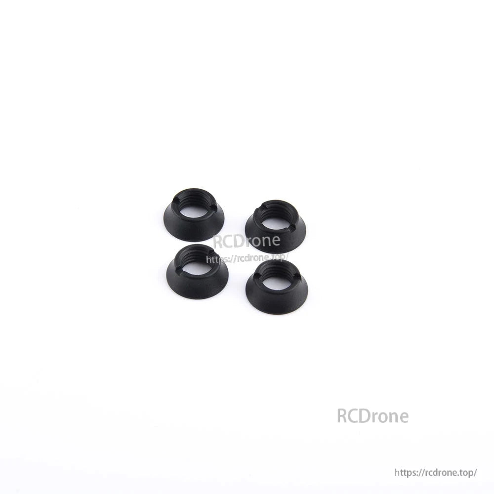 Replacement Satin Black Switch lock nuts, set of 4 black threaded retaining rings