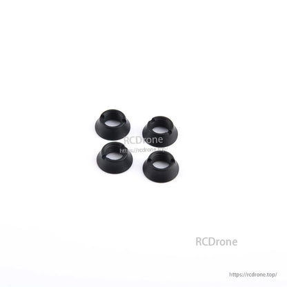 Replacement Satin Black Switch lock nuts, set of 4 black threaded retaining rings